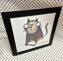 Load image into Gallery viewer, ‘Jason Furrhees’ Horror Cheese Cat Art Print Square