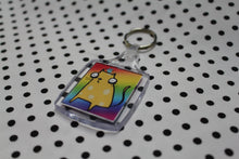 Load image into Gallery viewer, ‘Rainbow Cheese Cat’ Keyring