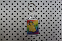 Load image into Gallery viewer, ‘Rainbow Cheese Cat’ Keyring