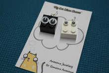 Load image into Gallery viewer, LEGO Brick ’Googly Eyes' Character Earrings - Soot Sprite and Dust Bunny