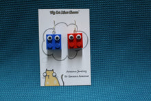 Load image into Gallery viewer, LEGO Brick ’Googly Eyes' Character Earrings - Elmo and Cookie Monster