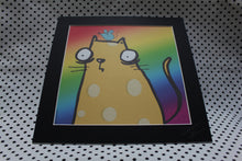 Load image into Gallery viewer, ‘Rainbow Cheese Cat’ Art Print Square