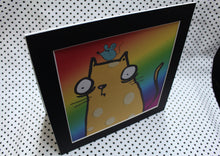 Load image into Gallery viewer, ‘Rainbow Cheese Cat’ Art Print Square