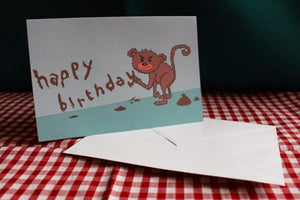 ‘Monkey Mess’ Greeting Card