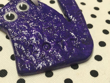 Load image into Gallery viewer, Love Cats Clay Hanging Ornament Purple
