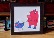 Load image into Gallery viewer, ‘Dog Walk’ Art Print Square