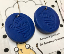 Load image into Gallery viewer, Clay Mr Men Character Vintage Stamp Earrings - Mr Bump
