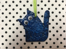 Load image into Gallery viewer, Love Cats Clay Hanging Ornament Blue