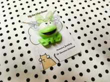 Load image into Gallery viewer, Frog Toy repurposed necklace
