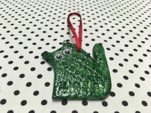 Load image into Gallery viewer, Love Cats Clay Hanging Ornament Green