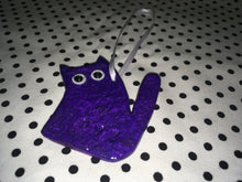 Load image into Gallery viewer, Love Cats Clay Hanging Ornament Purple