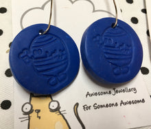 Load image into Gallery viewer, Clay Mr Men Character Vintage Stamp Earrings - Mr Bump
