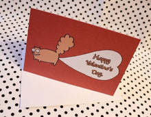 Load image into Gallery viewer, ‘Squirrel Bubble Bum’ Valentine's Day Greeting Card