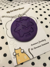 Load image into Gallery viewer, Handmade Gengar vintage stamp clay necklace
