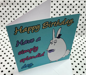 ‘Posh Rabbit’ Birthday Greeting Card