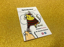 Load image into Gallery viewer, ‘Kitty Krueger’ Eco Acrylic Horror Cheese Cat Pendant Necklace on Silver Plated Chain
