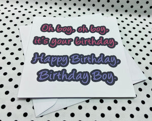 ‘Oh Boy’ Boys Birthday Greeting Card