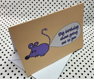 ‘Mouse Bubble Bum’ Birthday Greeting Card