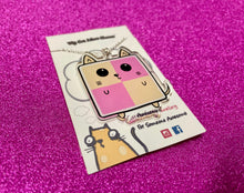 Load image into Gallery viewer, ‘Cattenberg’ Cake Cat Eco Acrylic Pendant necklace on silver plated chain
