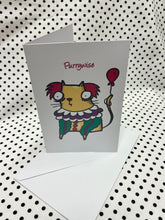 Load image into Gallery viewer, ‘Purrywise’ Horror Cheese Cat Greeting Card
