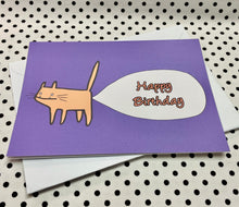 Load image into Gallery viewer, ‘Cat Bubble Bum’ Birthday Greeting Card
