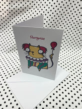 Load image into Gallery viewer, ‘Purrywise’ Horror Cheese Cat Greeting Card
