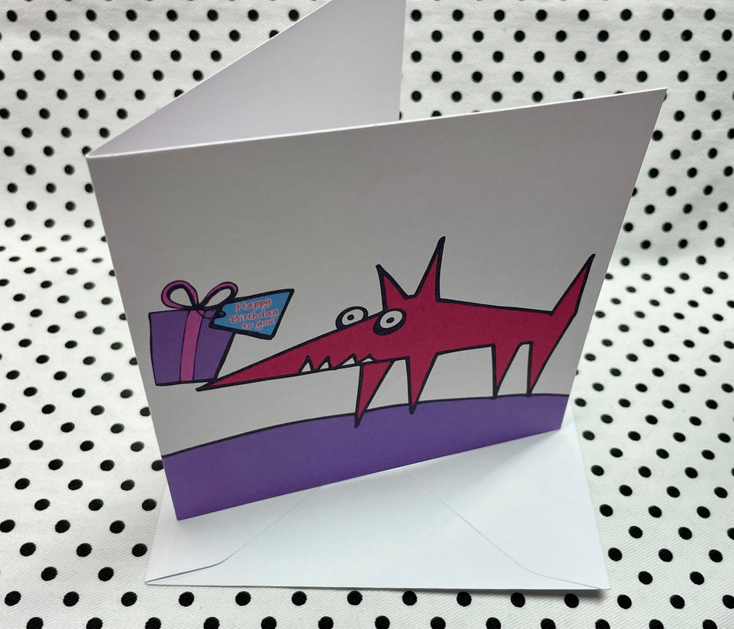 ‘Dog Gift’ Birthday Greeting Card