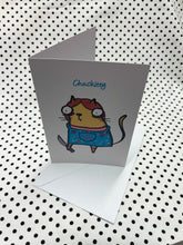 Load image into Gallery viewer, ‘Chuckitty’ Horror Cheese Cat Greeting Card
