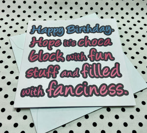 ‘Choca Block’ Birthday Greeting Card
