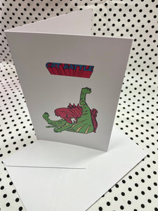 'Cat Battle' Parody Greeting Card
