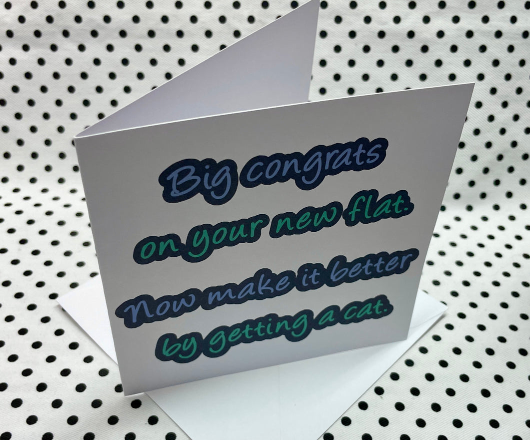‘Congrats Flat’ New Flat Greeting Card