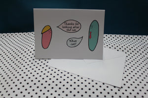 Sausage ‘What Cat?’ Greeting Card