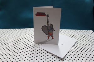 'Grey Squirrel' Parody Greeting Card