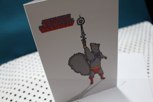 'Grey Squirrel' Parody Greeting Card