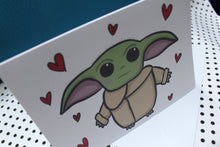 Load image into Gallery viewer, ‘The Little Sprout’ Baby Yoda Alien Greeting Card
