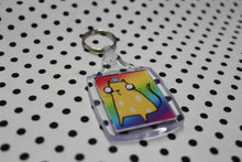 Load image into Gallery viewer, ‘Rainbow Cheese Cat’ Keyring
