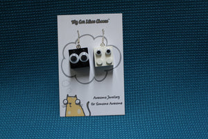 LEGO Brick ’Googly Eyes' Character Earrings - Soot Sprite and Dust Bunny