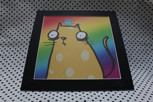 ‘Rainbow Cheese Cat’ Art Print Square