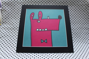‘Googly Bow Tie Guy’ Limited numbered Art Print Square