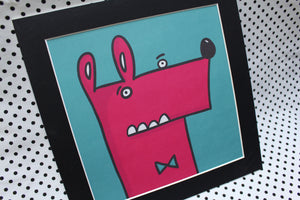 ‘Googly Bow Tie Guy’ Limited numbered Art Print Square