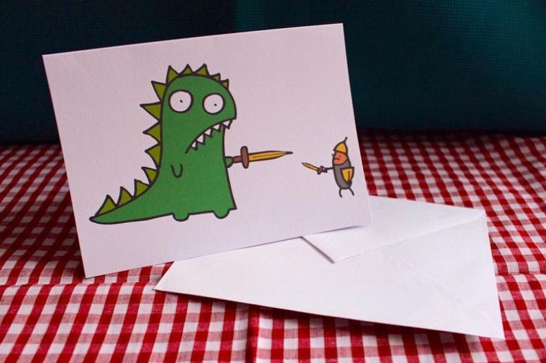 ‘Dragon Duel’ Greeting Card
