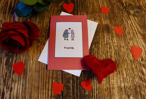 ‘Love Birds’ Red Valentine’s Love Greeting Card