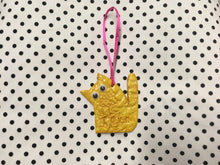 Load image into Gallery viewer, Love Cats Clay Hanging Ornament Yellow
