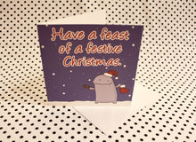 Load image into Gallery viewer, Festive Monster Christmas Greeting Card
