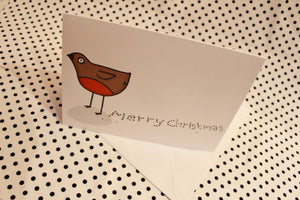 Robin Drops Christmas Greeting Card