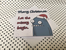Load image into Gallery viewer, Miserable Monster Christmas Greeting Card
