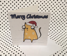 Load image into Gallery viewer, Cheese Cat Christmas Greeting Card
