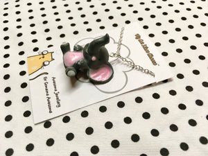 Repurposed Toy Elephant pendant necklace