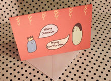 Load image into Gallery viewer, Sausage ‘Kiss Me Arse’ Christmas Greeting Card
