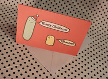 Load image into Gallery viewer, Whatever Sausage Christmas Greeting Card

